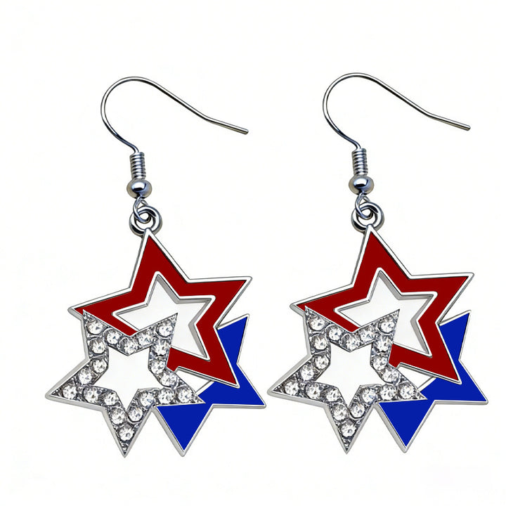 Women's earrings in flip-flop design with crystal embellishment and enamel flag motif Bowlift