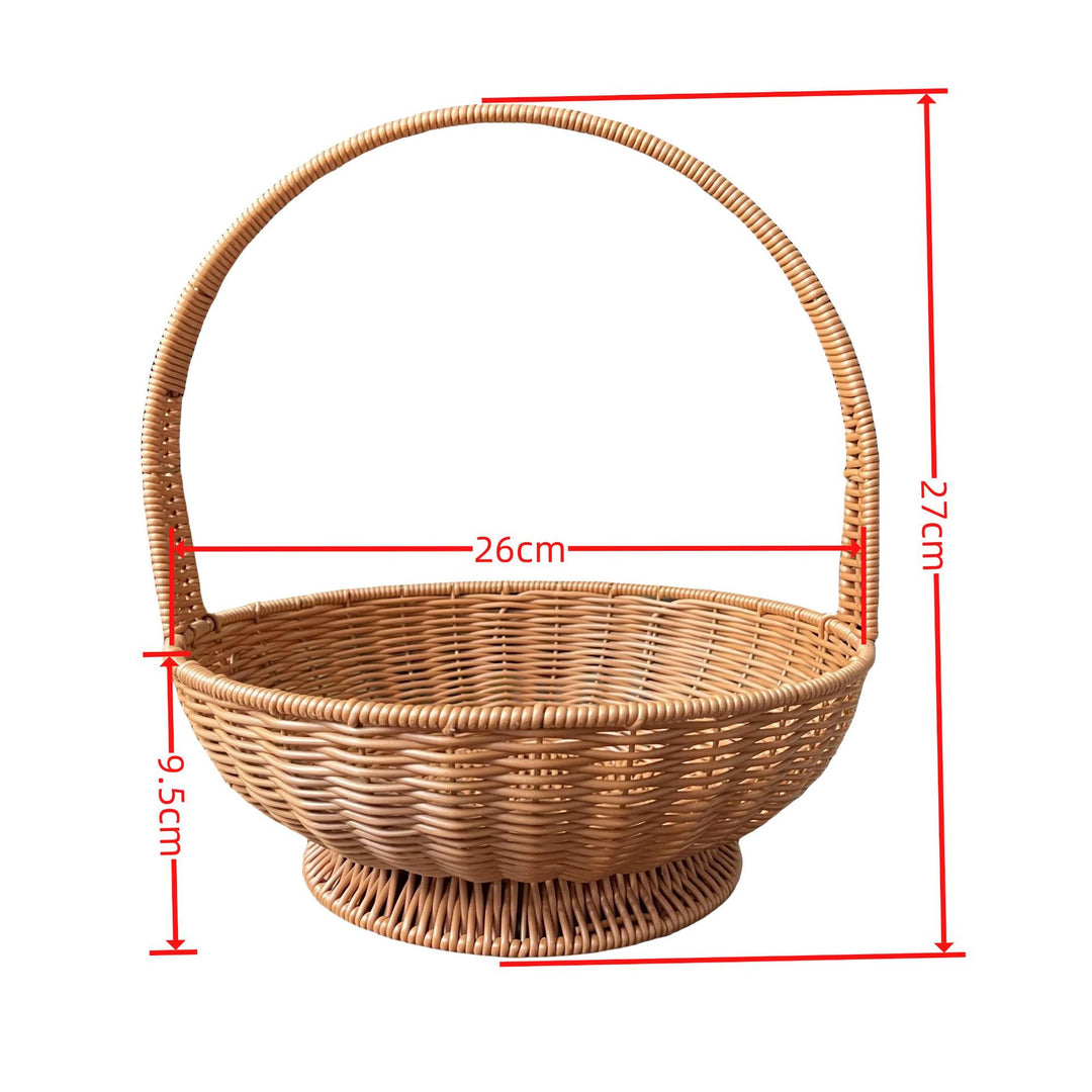 Ladies handcrafted rattan basket with handle Bowlift