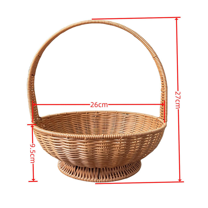 Ladies handcrafted rattan basket with handle Bowlift