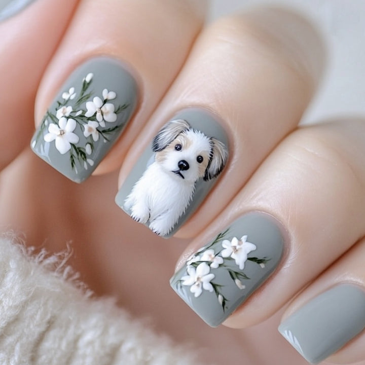 Artistic Pet-Themed Nail Art Bowlift