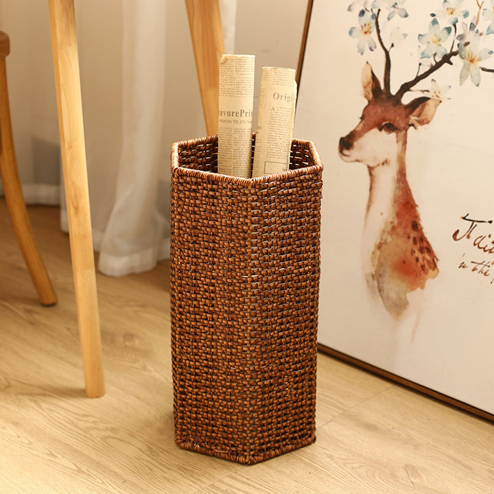 Unisex Hexagonal Storage Basket made of Woven Material Bowlift