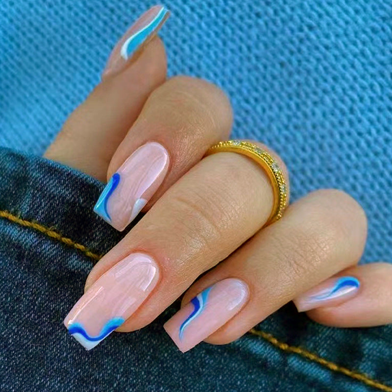 Artificial nails with floral minimalism Bowlift