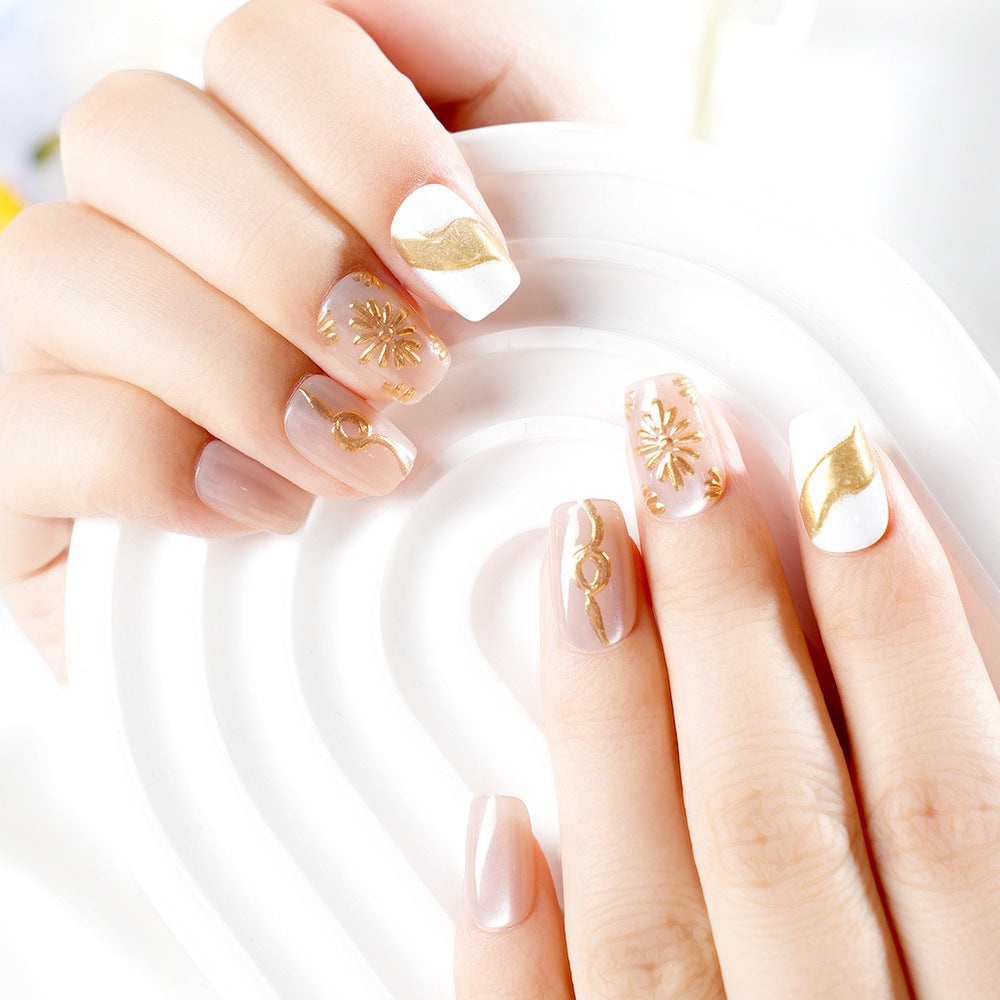 Artistic Metallic Nail Set Bowlift