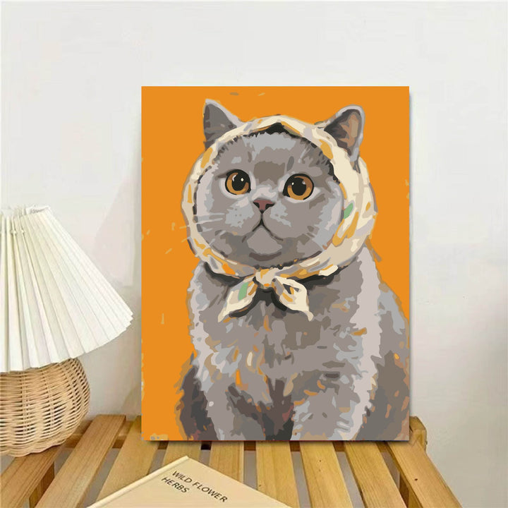 Cat-Themed Illustrated Wall Art Print Bowlift