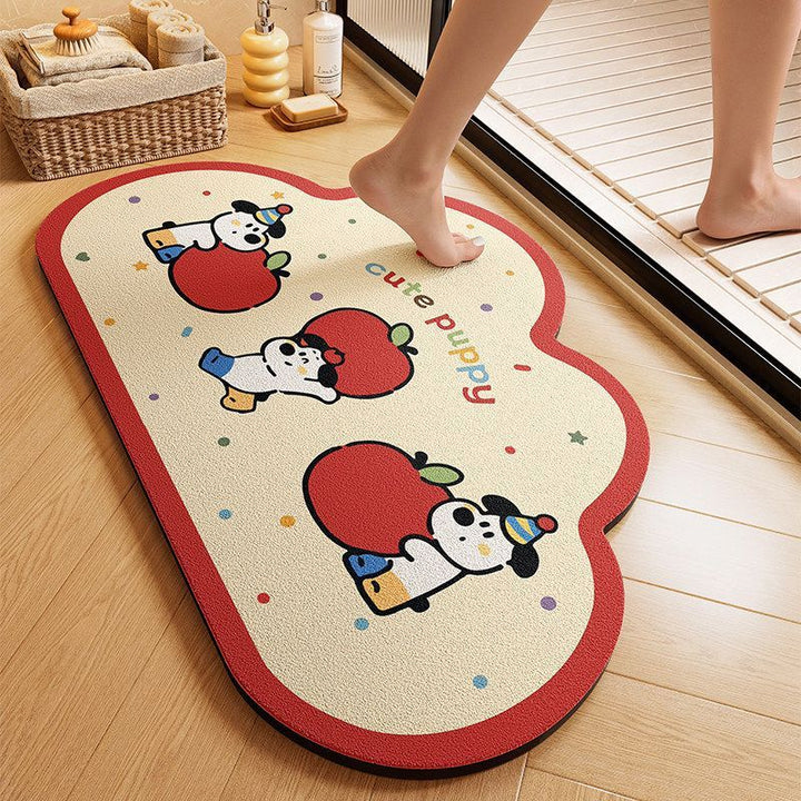 Playful Cloud-Shaped Puppy Bath Mat Bowlift