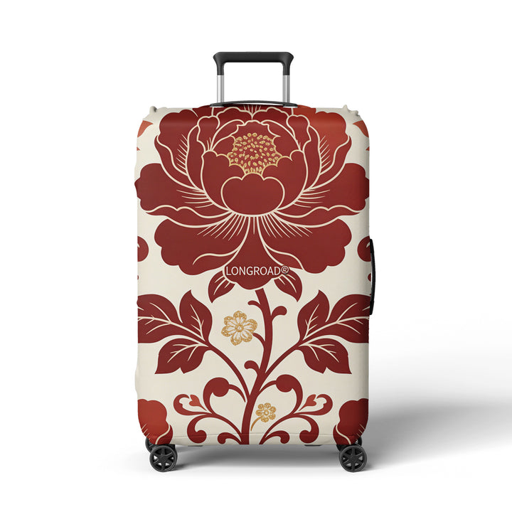 Women’s suitcase cover with floral lavender pattern Bowlift