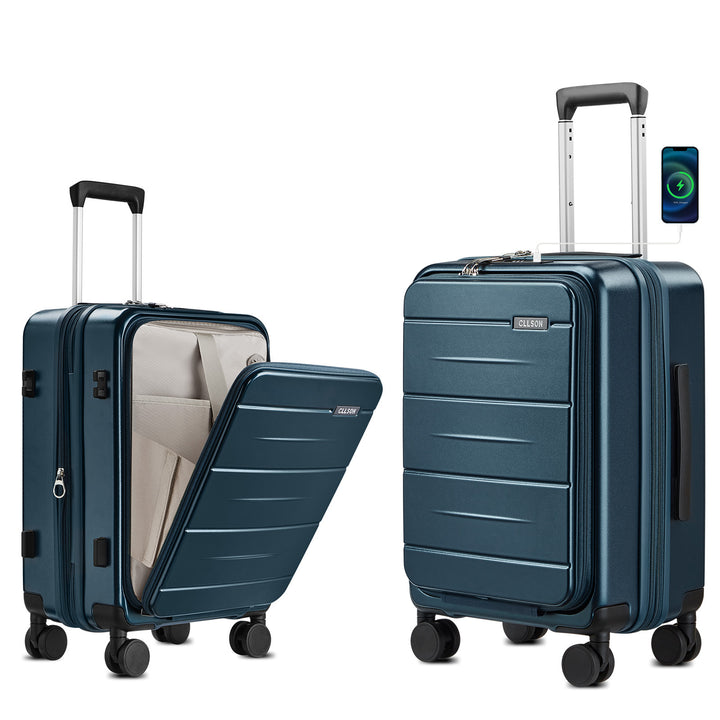 Unisex Smart Hard Shell Cab Carry-On Luggage Bowlift