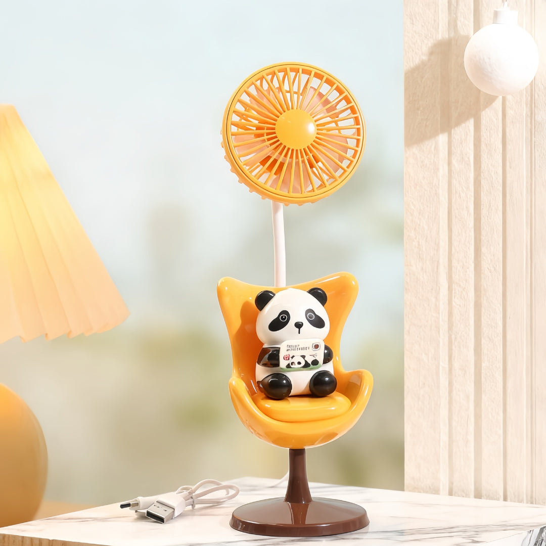 Creative USB Desktop Fan with Animal Design Bowlift