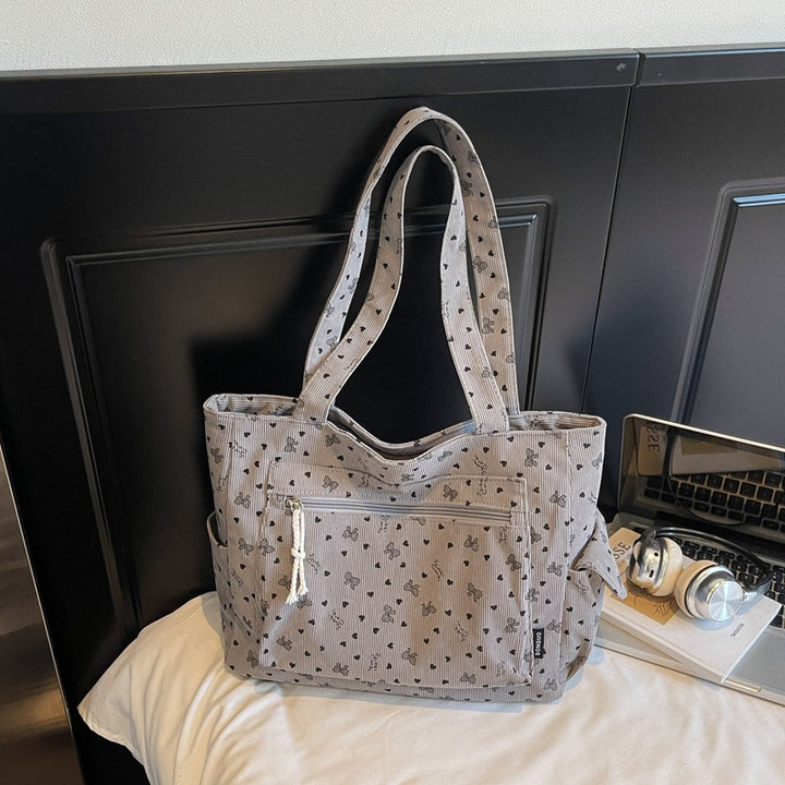 Stylish Double Pocket Tote Bag