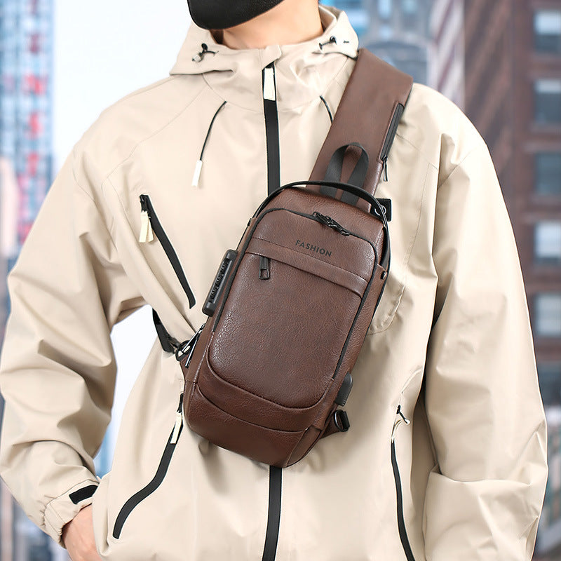 Versatile Leather Crossbody Sling Bag Bowlift