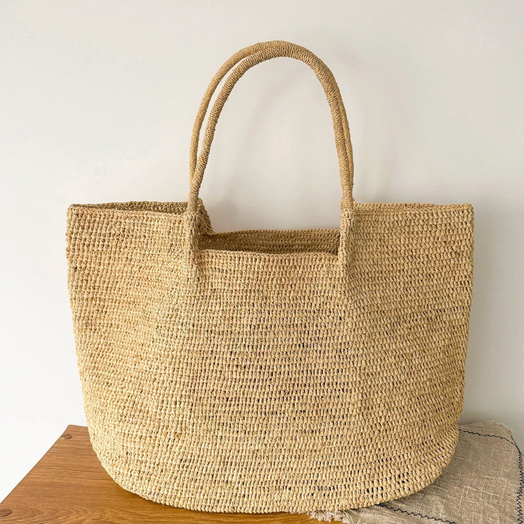 Handwoven raffia tote bag Bowlift