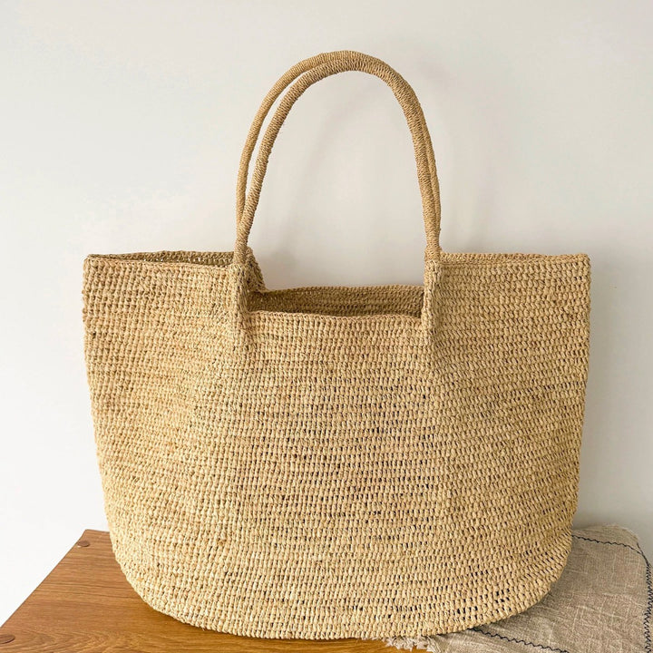 Handwoven raffia tote bag Bowlift