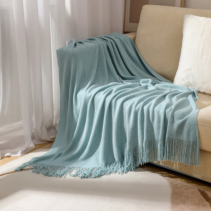 Luxurious Plush Fringe Throw Blanket