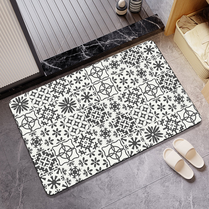 Stylish Abstract Bath Mat Bowlift
