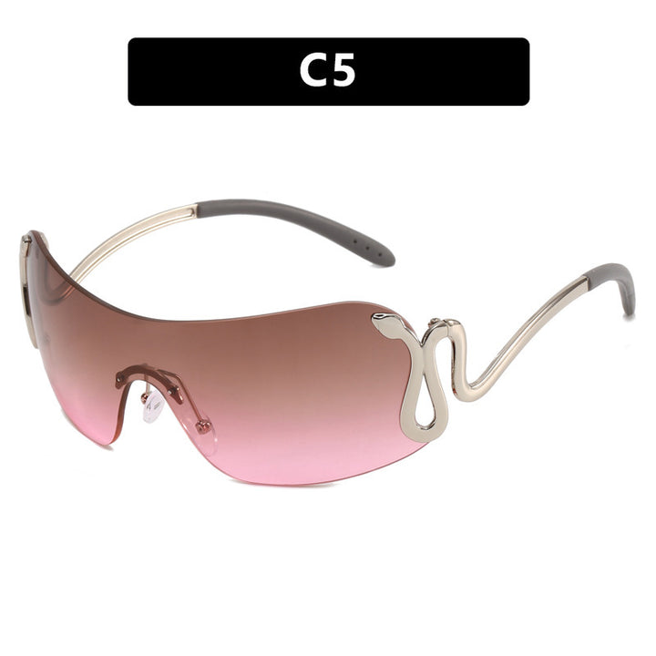 Ladies futuristic sunglasses with elegant swan design Bowlift