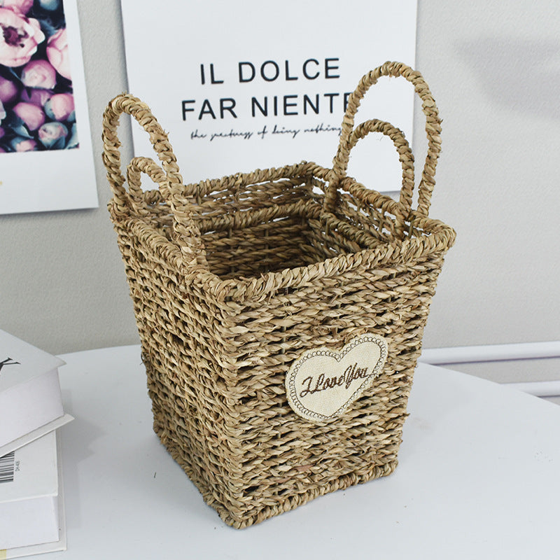 Handcrafted Natural Woven Storage Basket Bowlift