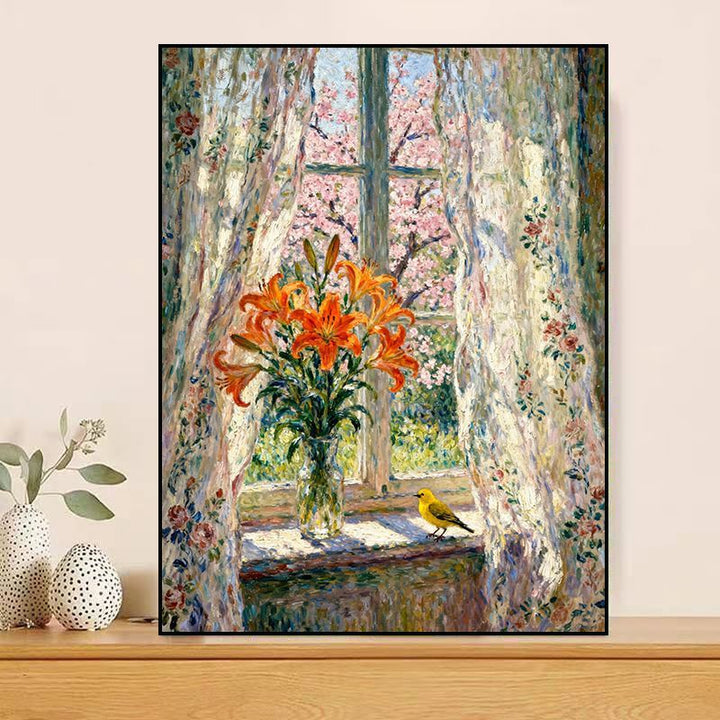Vintage Floral Canvas Art Print Bowlift