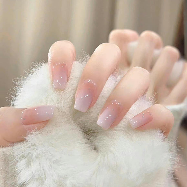 Elegant Acrylic Glossy Press-On Nails Bowlift