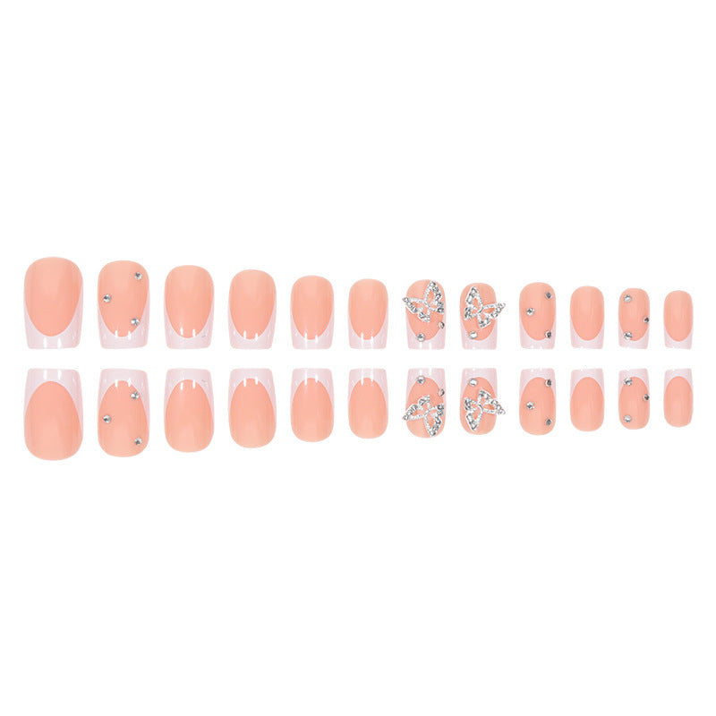 Elegant Butterfly-Inspired Press-On Nails Bowlift