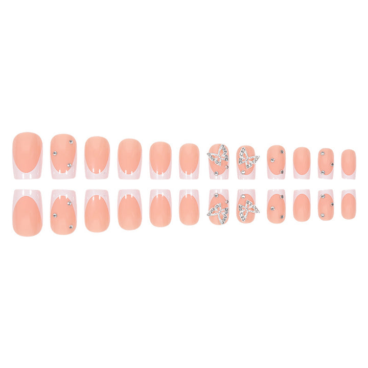 Elegant Butterfly-Inspired Press-On Nails Bowlift