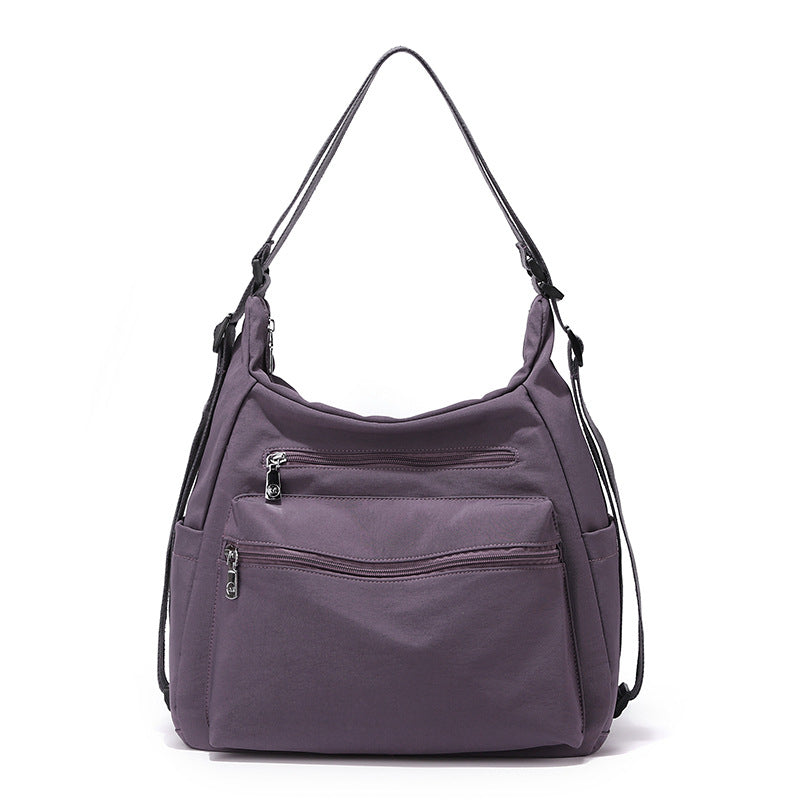 Multi-Zippered Casual Shoulder Bag Bowlift