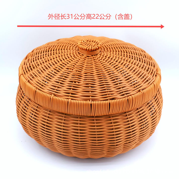 Women’s Braided Basket with Removable Lid Bowlift