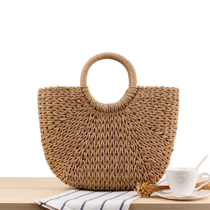 Stylish basket bag with wide handle Bowlift