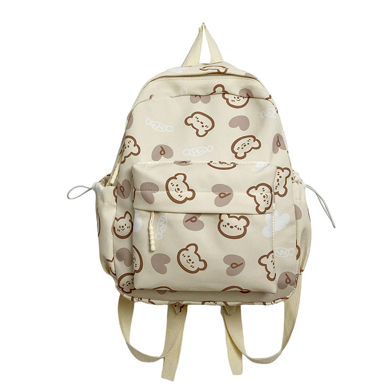 Cute Character Print School Backpack Bowlift