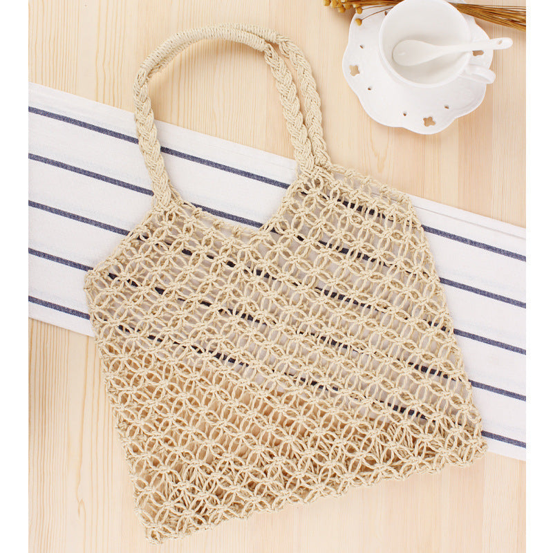 Fashionable net tote bag made from natural materials Bowlift