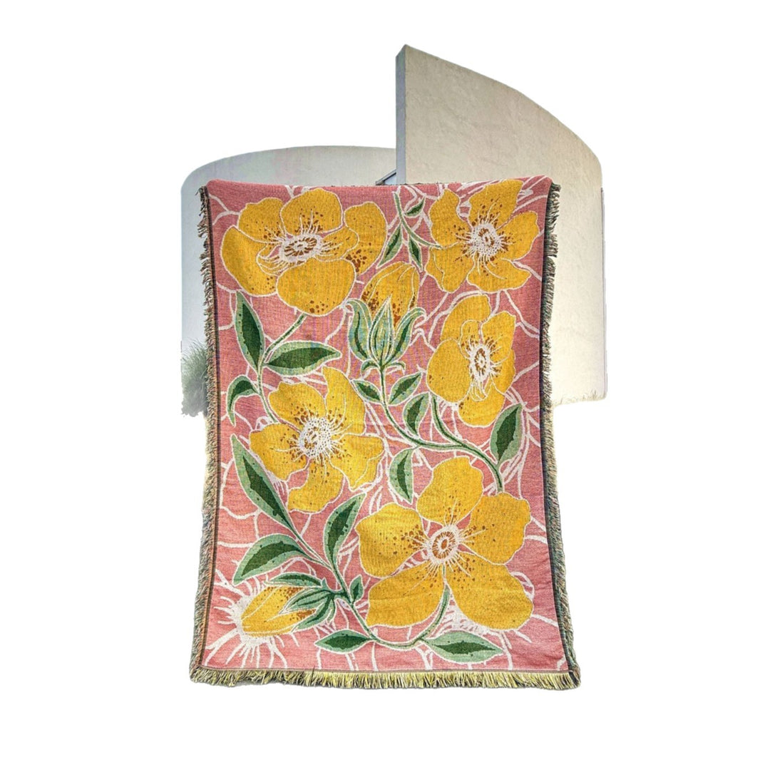 Floral Patterned Throw Blanket