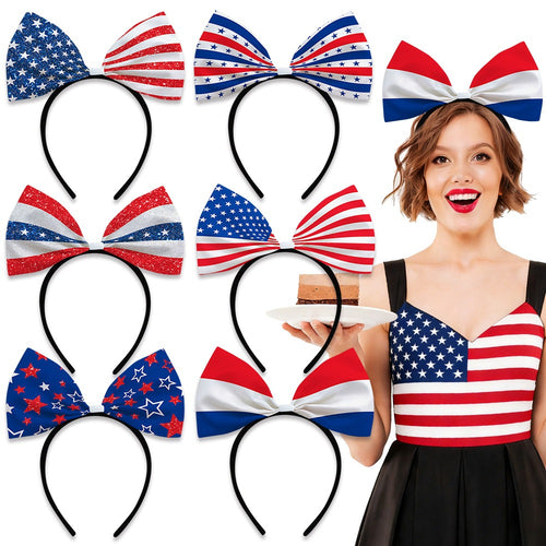 Ladies oversized bow headband with star pattern Bowlift