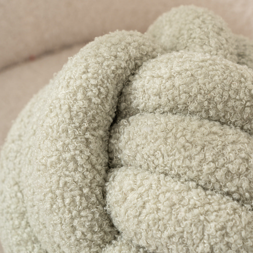 Plush Knotted Velvet Throw Pillow Decorative Accent Cushion Bowlift