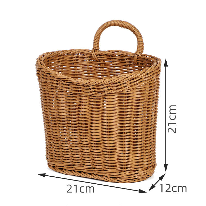 Handwoven Storage Basket with Sturdy Handle Bowlift
