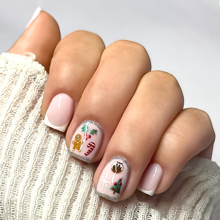 Decorative Holiday-Themed Nail Art Set Bowlift
