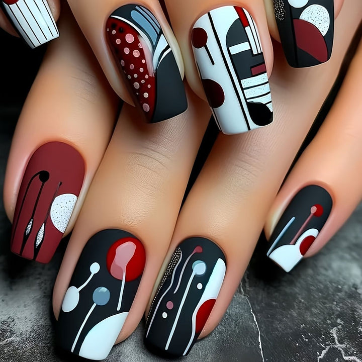 Floral Art Acrylic Nail Set Bowlift