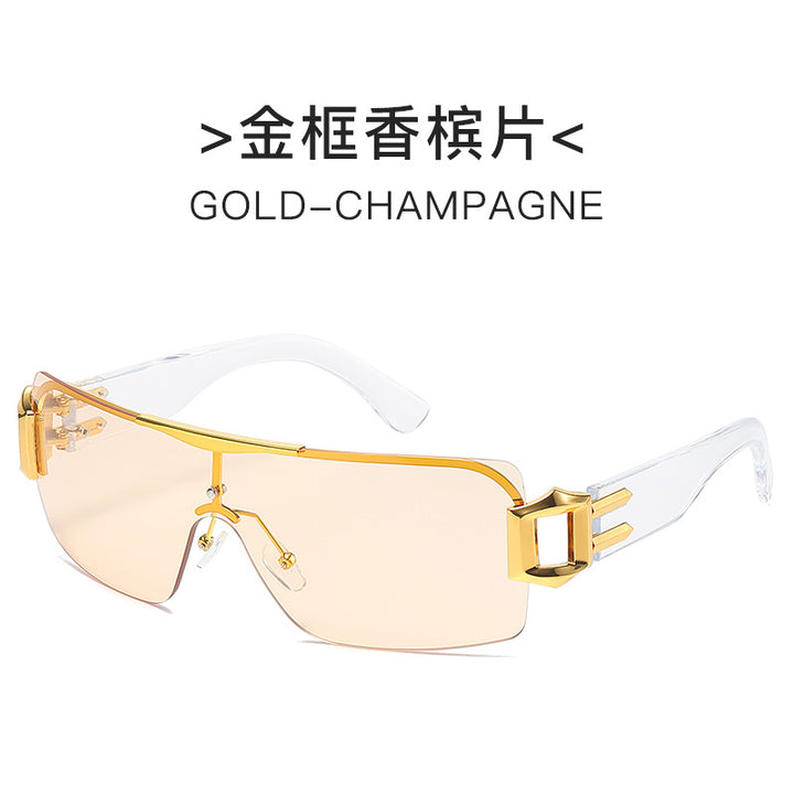 Women futuristic sunglasses with elegant transparent frame Bowlift