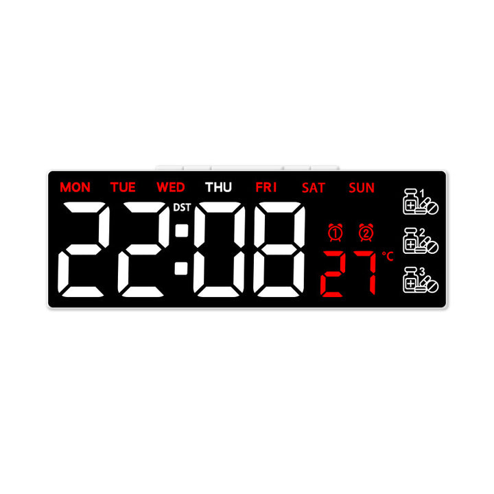 Digital LED desk clock with temperature and day of the week display Bowlift