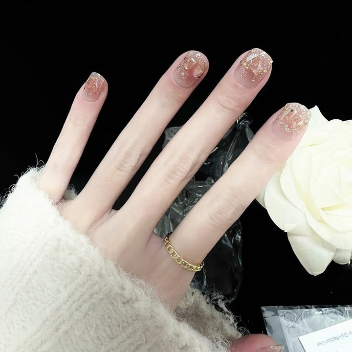 Decorative Glitter Press-On Nail Tips Bowlift