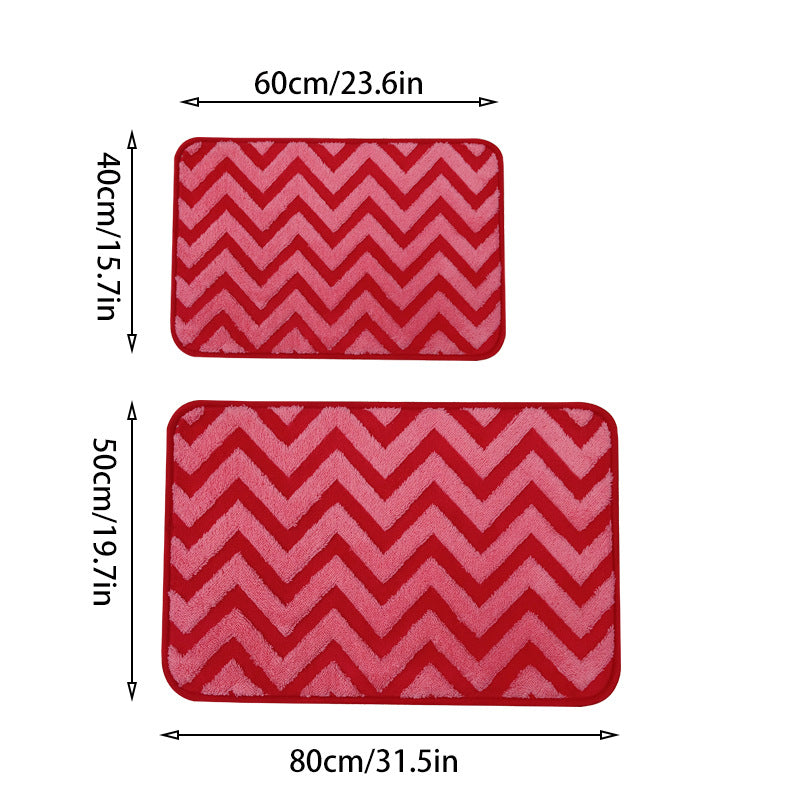 Chevron Pattern Anti-Slip Bath Mat Bowlift