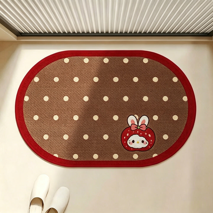 Cute Polka Dot Bath Mat Bowlift