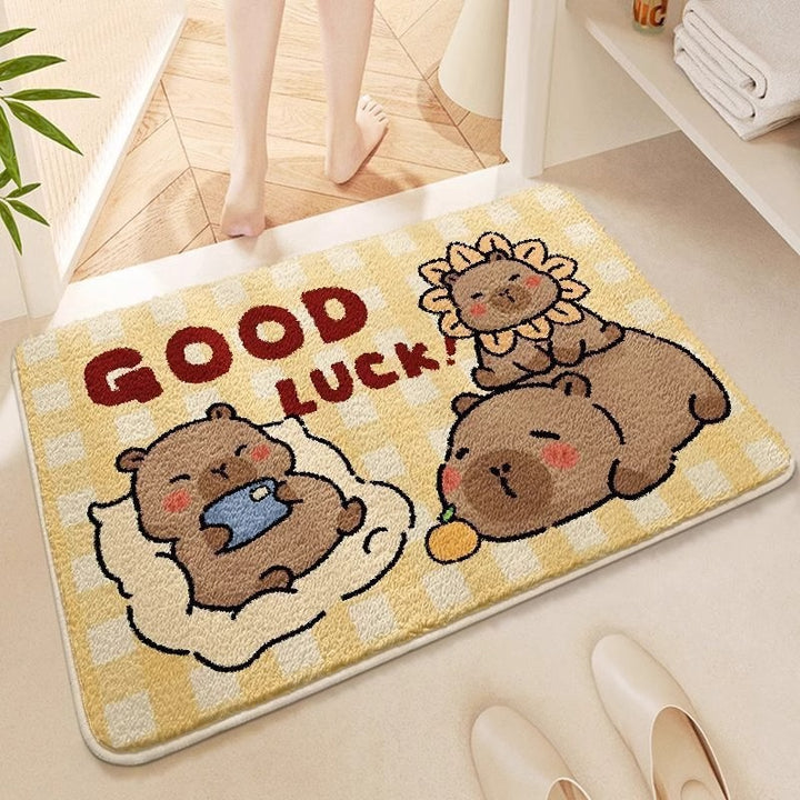 Cartoon Chef Bear Bath Mat