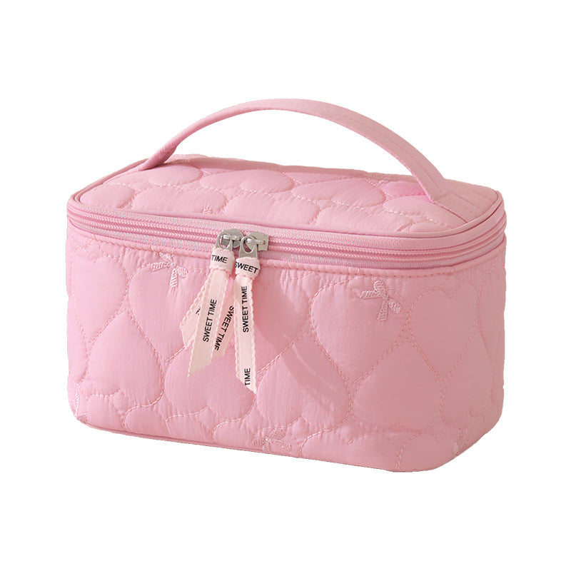 Quilted Makeup Storage Box Bowlift