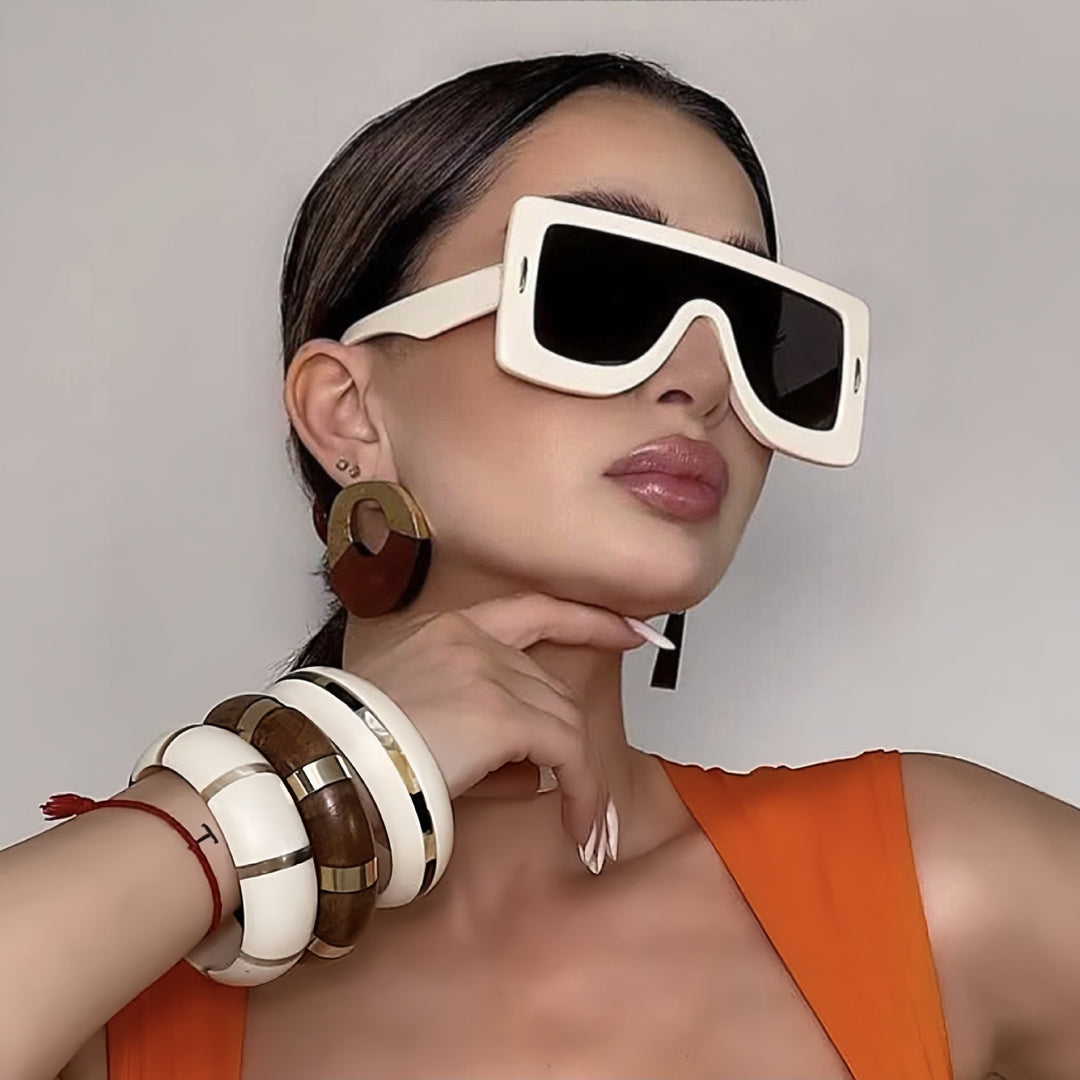 Women's Oversized Sunglasses in Modern Bauhaus Style Bowlift