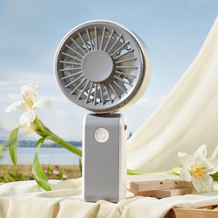 Cooling portable handheld bear-ear mini fan with adjustable tilt USB rechargeable desktop stand Bowlift