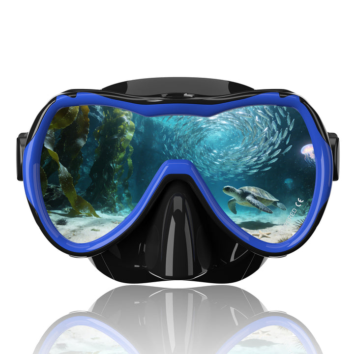 Diving mask with wide field of vision by Bowlift