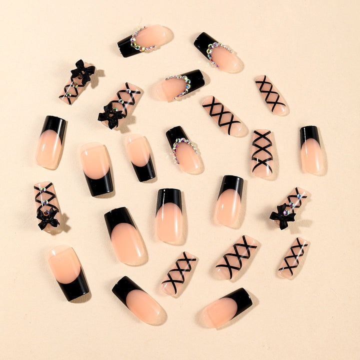 Decorative 3D Nail Art Extensions with Bow Accents Bowlift