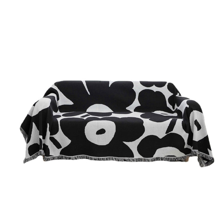 Floral Patterned Decorative Sofa Blanket