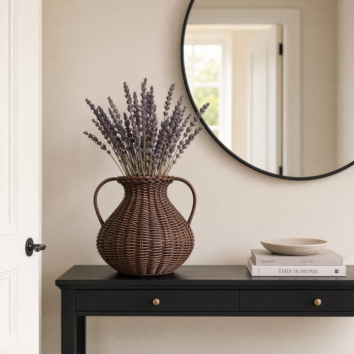 Deko-Vase Made of Rattan Bowlift