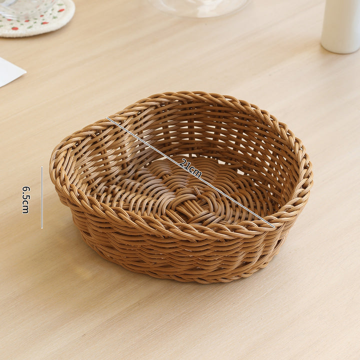 Handcrafted Round Wicker Serving Bowl Bowlift