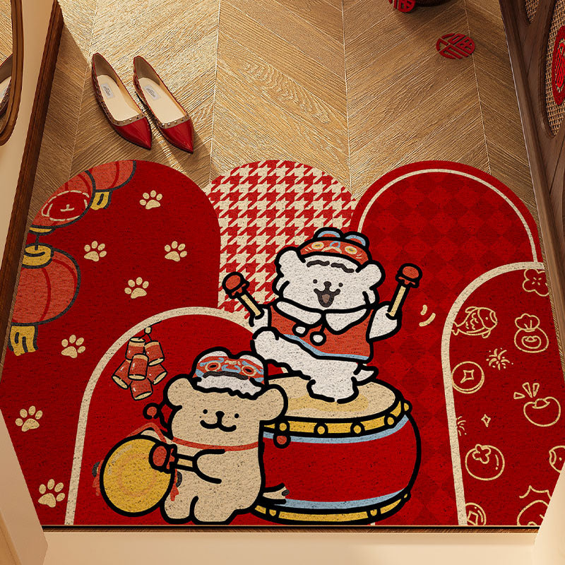 Children's Playful Character Welcome Mat